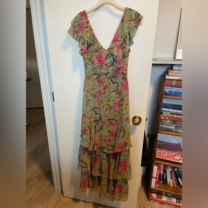 Wayf floral tiered dress x small